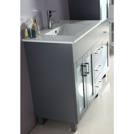 Laviva Nova 32, Grey Cabinet & Ceramic Basin Counter 31321529-32G-CB